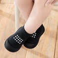 thumbnail image 5 of CUZIBR Baby Toddler Girl Shoes Cartoon Print First Walking Booties Rubber Sole Non Slipper Soft Floor Shoes Breathable Lightweight Knitted Summer Footwear Cute Slippers Socks,Black,18-24 Months, 5 of 5