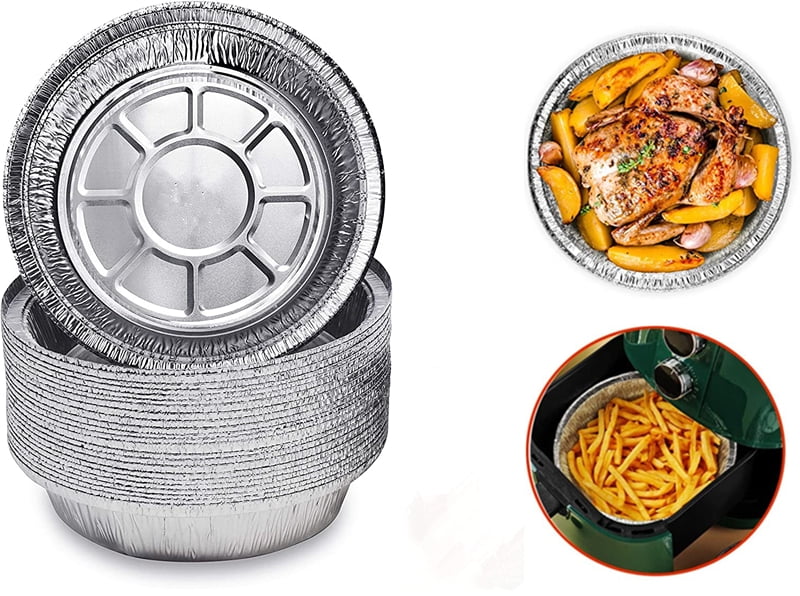 Roofei Disposable 6" Aluminum Foil Pie/Tart Pans Foil Pie Pans(50 Packs