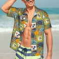 thumbnail image 5 of KLL Men's Hawaiian Shirt Short Sleeve Button Down Beach Shirts-Hawaiian Style, 5 of 5