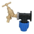 thumbnail image 4 of 1/2" Hose Barb Tail Bib Tap Outdoor Water Wall Plate Elbow Mount 25mm Pipe, 4 of 7