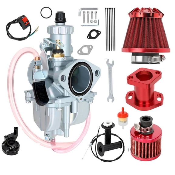Mini Bike 26mm VM22 Carburetor Throttle Assembly Kit Compatible with Predator 212cc 224 196 6.5hp Engine Coleman CT200U BT200X CT200U-EX Baja Warrior MB200 Axis M200 KT196 GX160 Go Kart Parts