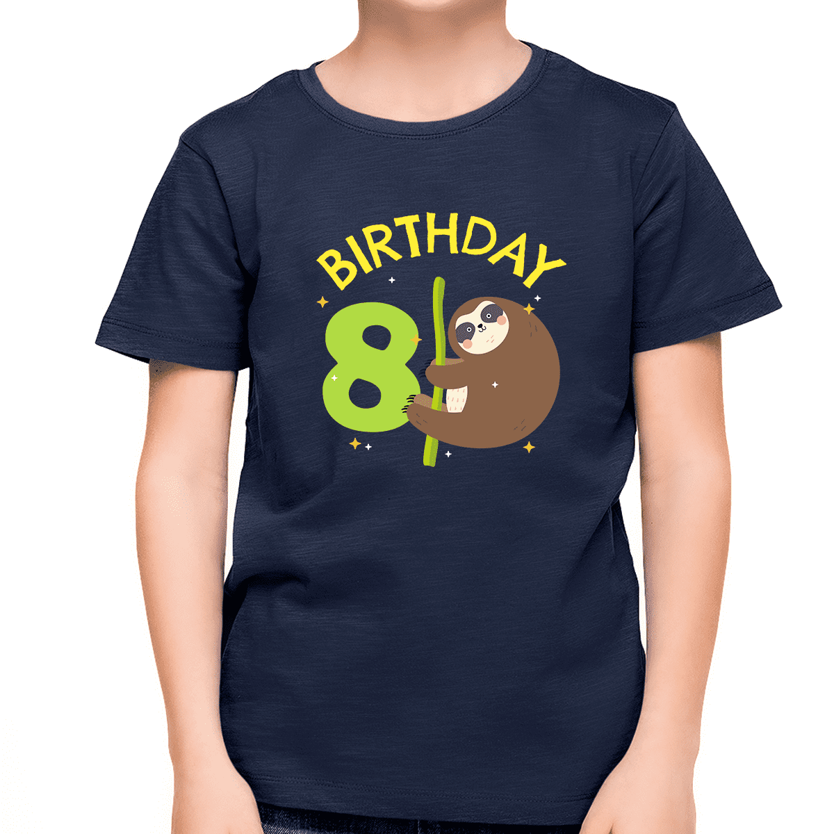 8 Year Old Birthday Boy Shirt Sloth 8th Birthday Outfit Boys Birthday Shirt Boy Happy Birthday Shirt