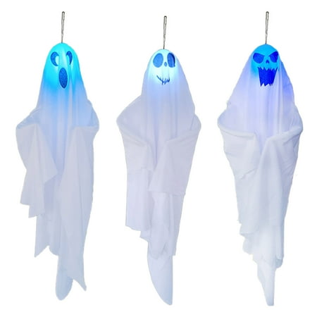 

ZPAQI Halloween Ghost Pendant Led Light 3pcs Home Farmhouse Front Door Decoration