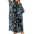 thumbnail image 5 of FKELYI Kimono Cover Up for Women Summer Beach Coverup Frangipani Flower Sea Turtle Print Half Sleeve Kimono Cardigan Sheer Beachwear Comfy Resort Wear for Ladies Casual Outfit, 5 of 6