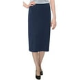thumbnail image 3 of Women's Basic Modest 26" Below the Knee Length Stretch Knit Straight Skirt, 3 of 11
