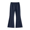 thumbnail image 4 of WERYOUNG School Uniform For Girls Elastic Waist Solid Color Wide Leg Trousers Kids Girls Loose Fit Back To School Pants 6-7 Years, 4 of 5