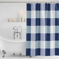 thumbnail image 4 of Navy Blue Plaid Waterproof Fabric Shower Curtain,Spring Farmhouse Buffalo Checkered Waterproof Fabric Shower Curtain for Bathroom Curtains Bathtubs Hotel Shower Curtains with 12 Hooks Standard 66x72, 4 of 8