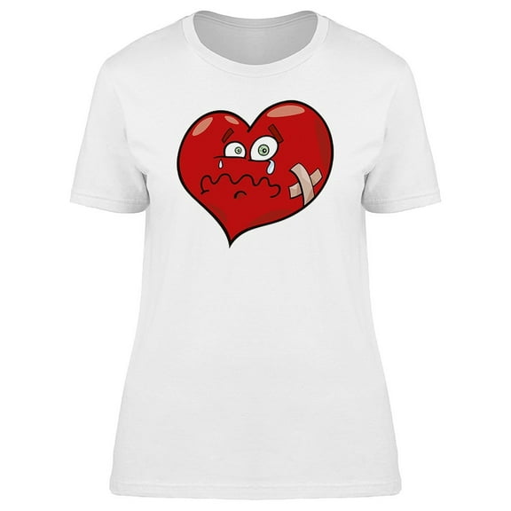 Sad Broken Heart Cartoon Tee Women's -Image by Shutterstock