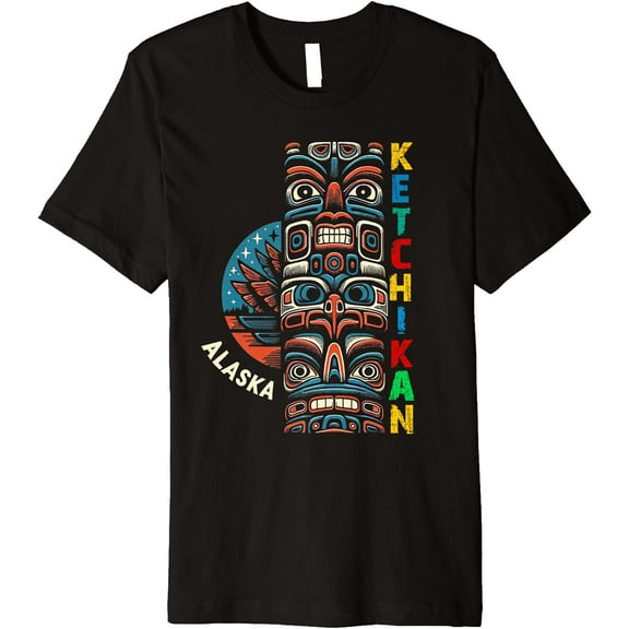 Ketchikan Alaska Totem Pole Ketchikan Alaska Souvenir Premium T-Shirt
