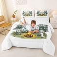 thumbnail image 3 of Catabedysis Watercolor Cartoon Camping Full Size Comforter Sets,Dog Camper Print Bedding Comforter Set For Boys,Multicolor,Reversible,3pcs,1 Comforter and 2 Pillowcases, 3 of 7