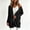 Black women long sleeve cardigan sweater a1, variant on Tusihei Women's Long Sleeve Knit Cardigan Sweater Open Front with Pockets Ribbed Casual Coat Soft Fall Winter Lounge Outerwear, Dark Gray L