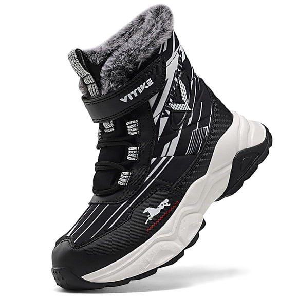 Botas de senderismo VITUOFLY para niños y niñas, cálidas para invierno y nieve, talla 2.5