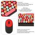 thumbnail image 3 of Ensemble Clavier Souris Sans Fil, 86 Touches Rétro Colorées Touches Rondes Ergonomiques Ensemble Clavier et Souris pour Ordinateur Portable Bureau, 3 of 7