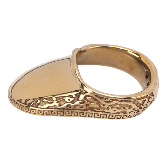 Archery Thumb Rings, Copper Material Engraving Pattern Thumb Protector Rings Smoother Surfaces For Outdoor 22mm