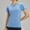 Blue, variant on TODOZO Workout Tops for Women Loose Fit Breathable Lightweight Quick Dry Tennis Yoga Running Crew Neck Tee Women's Outdoor Yoga T Shirt Solid Color Sportswear Casual Drying Fitness Training