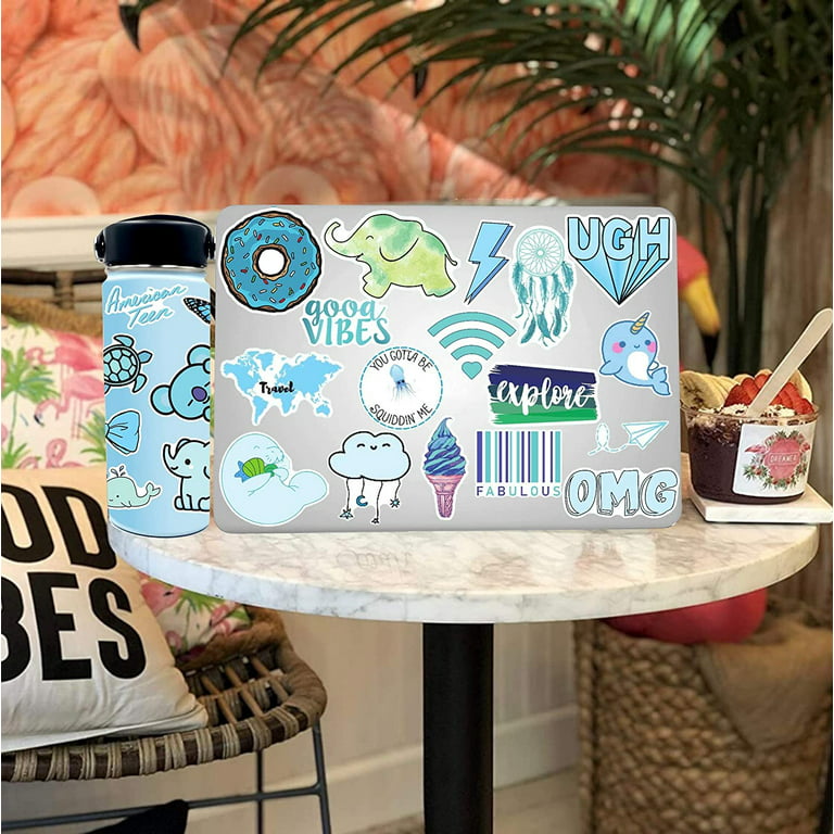 3 Laptop Water Bottle Stickers Decals Good Vibes Cute Aesthetic 3 Pack