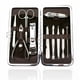 thumbnail image 2 of ER Cortaúñas de pedicura para hombres y mujeres - 10 accesorios - Kit de cuidado de uñas de acero inoxidable - Empujador de cutículas y alicates con estuche de viaje de cuero brillar Electrónica, 2 of 4