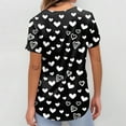 thumbnail image 5 of Valentines Scrubs Top for Women Plus Size Casual V Neck Cute Love Hearts Graphic Scrubs Hoilday Short Sleeve Scrub Shirts Medical Nurse Workwear Nursing Uniform with Pockets Black 3XL, 5 of 5