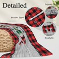 thumbnail image 2 of Christmas Pillow Covers, Linen Long Throw Pillow Case, Winter Poinsettia Wooden Grain Red Black Plaid Holiday Pillow Protector Decorative Cushion Cover for Living Room/Bedroom 24" x 36", 2 of 8