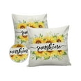 thumbnail image 2 of Outdoor Throw Pillow Cover Yellow Sunflower and Green Leaves Waterproof Cushion Covers 2 Pack Floral Sunshine Word on Linen Pillow Cases Home Decoration for Patio Garden Couch Sofa, 2 of 7