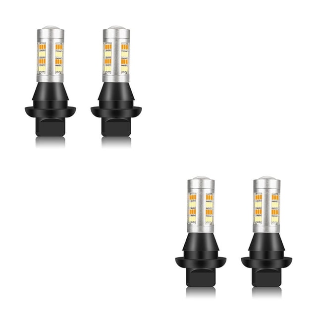 Riwesomey Luz de giro Universal para coche, 2 piezas, lámpara de señal de vehículo, DRL, actualización de automóvil automotriz, accesorios Tipo 1 2piezas