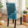 thumbnail image 6 of TSOVTHRID Sea Turtle Beach Starfish Print Table Cover and Chair Slipcovers Set of 5, Removable 55x82 Inch Rectangle Tablecloth with Chair Covers, Water-Resistant Furniture Protectors, 6 of 7