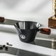 thumbnail image 5 of Taza medidora de café italiano | Vaso de acero inoxidable para espresso con mango de madera | Taza con escala de extracción en onzas para una preparación precisa, 5 of 6
