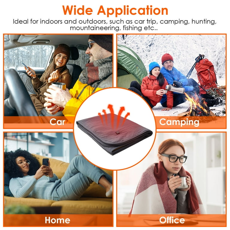 Heated Car Blanket iMounTEK 12V Electric Blanket for Car Truck SUV or RV Portable Heated Throw 53.5x37.8in