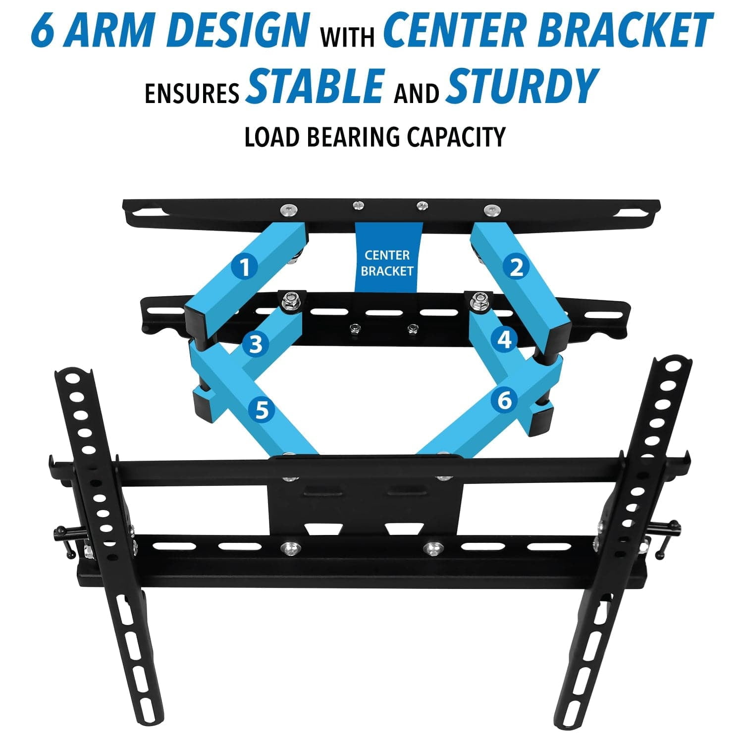 Mount-It! Full Motion Dual Arm TV Wall Mount w/ Extension