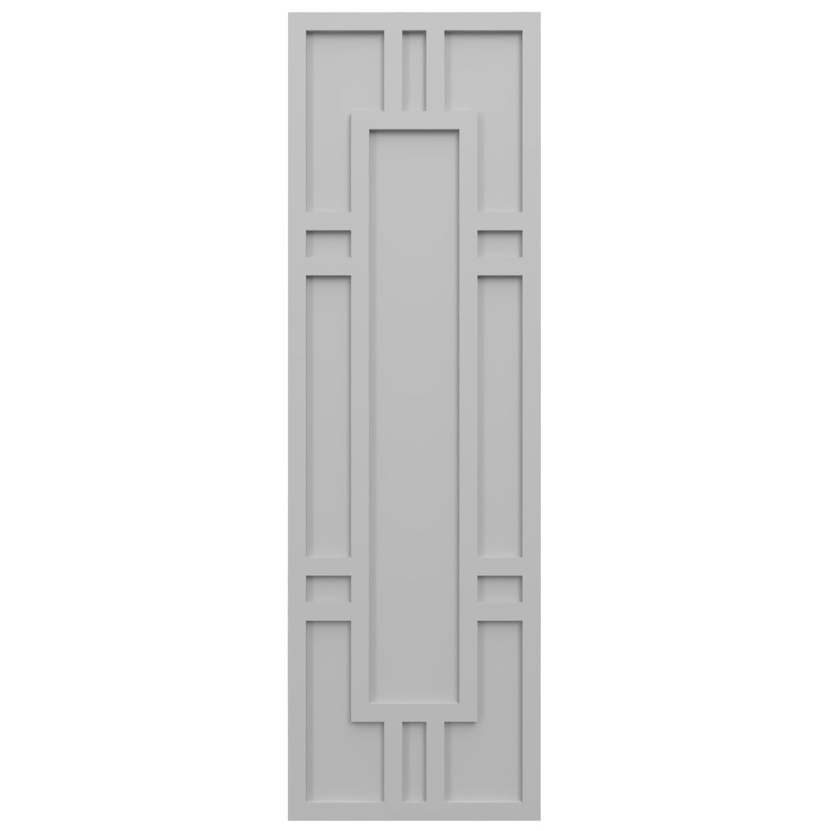 Ekena Millwork 15"W x 53"H True Fit PVC Hastings Fixed Mount Shutters, Primed (Per Pair - Hardware Not Included)