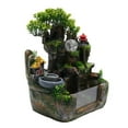 thumbnail image 3 of Wuzstar Desktop Waterfall Fountain with LED Lights, Resin, Green, 3 of 10