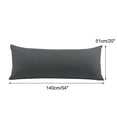 thumbnail image 2 of Unique Bargains 2 Packs Brushed Microfiber Body Pillowcase Grey 20" x 54", 2 of 8