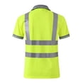 thumbnail image 3 of GOGO Polo Shirt Hi Vis Short Sleeve Safety Shirt with Reflective Strips-Yellow-S, 3 of 8