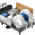 thumbnail image 2 of Stainless Steel Dish Drying Rack - Large Capcity 304 Grade Dish Drainer for Kitchen Counter with Drain Board, Utensil Holder & Detachable Cup Shelf, Rustproof Multifunctional Organizer, 2 of 6
