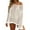White, variant on Prolrity Women's White Crochet Hollow Out Long Sleeve Swimwear Cover, One Size