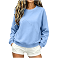 thumbnail image 2 of Crew Neck Sweatshirts Fall Outfits for Women Baseball Sweatshirt Winter Tops for Women Fall Fashion Plus Size Sweatshirt Work Sweaters for Women Office Fall Tops for Women 2026 College Clothes，Blue, 2 of 5
