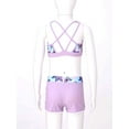 thumbnail image 6 of iiniim Kids Big Girls 3Pcs Athletic Tankini Swimsuit Crop Top with Boyshorts Sport Bathing Suit Purple 8, 6 of 7