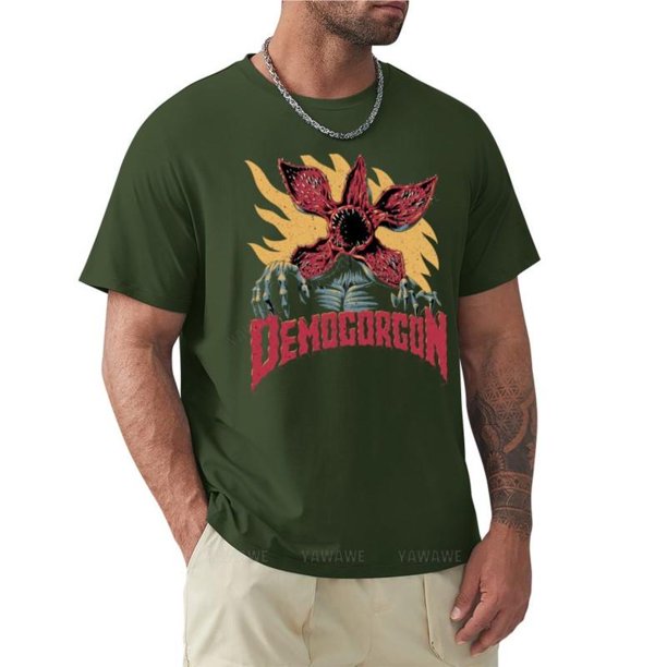 Camiseta de cuello redondo para hombre Demogorgon camiseta lisa tops de gran tamaño camisetas de manga corta