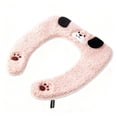thumbnail image 1 of RKSTN Winter Thickened Cartoon Toilet Mat Pink, 1 of 2
