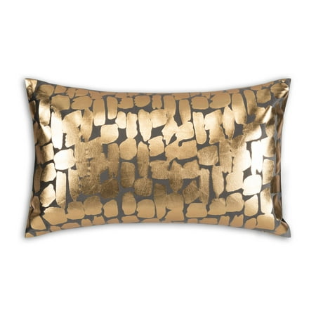 

Inspire Me! Home Decor Becca Charcoal Gold Lumbar Pillow