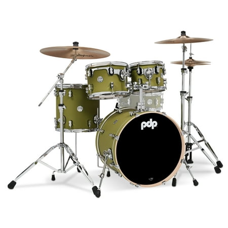 PDP Concept Maple 4-Piece Fusion Shell Pack, Satin Olive