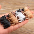 thumbnail image 4 of Sleeping Corgi Dog durmiendo corgi perro jardín mini dollhouse figurilla decoración marrón claro, 4 of 8