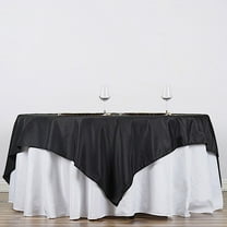BalsaCircle 90" x 90" Black Square Polyester Table Overlays Wedding Party Tablecloth