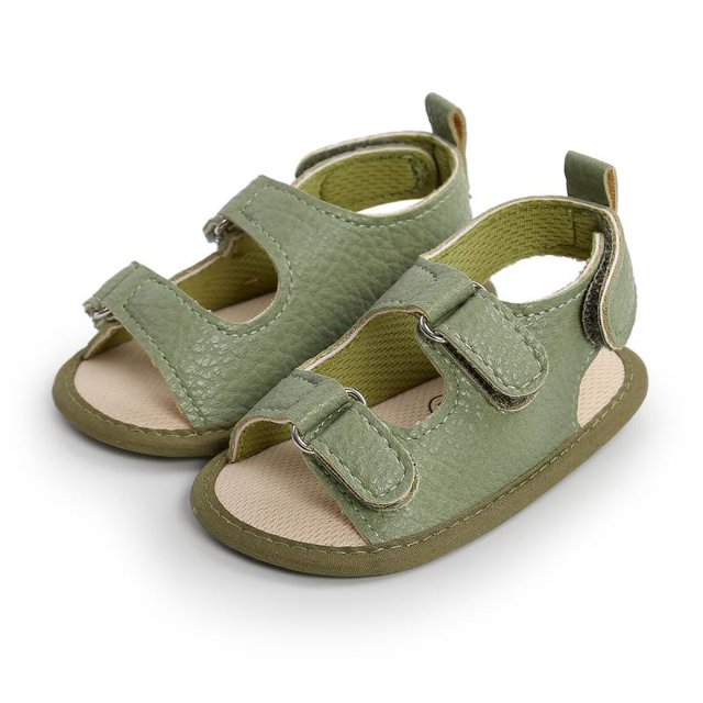 Nuevo Lona PU Bebé Antideslizante Sandalias Niños Verano Niño Moda Zapatillas De Deporte Zapatos De 0-18 Meses