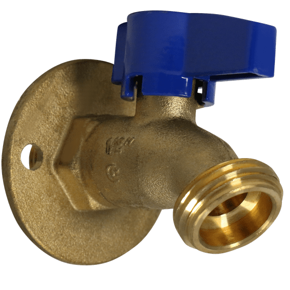 5 Pcs XFITTING 1/2 in MPT / Sweat x 3/4 in GHT 1/4 Turn Hose Bibbs with Flange, 5-1-4=5XX