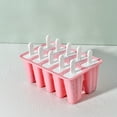 thumbnail image 2 of WKSCLPAI Popsicle Molds Silicone Clearance 10-Cavity,New Creative Silicone Ice Box,Food-Grade Ice Pop Cream Molds,DIY Ice Pop Mold with 10 Reusable Sticks,BPA-Free,Pink, 2 of 6