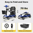 thumbnail image 5 of EAGLOG Upgrade 4 Wheels Mobility Scooter with Removable Battery, Compact Heavy Duty Mobile for Travel, Foldable Powered Wheelchair for Adult, 330lbs, Blue, 5 of 12