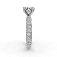 thumbnail image 2 of Oryn Jewel 1.9 Ct Rolled Pave Engagement Ring - 14K White Gold Over Round Cut Lab Created Diamond Ring - Wedding Band for Women - Solitaire Accent Diamond Ring for Engagement or Wedding, 2 of 6