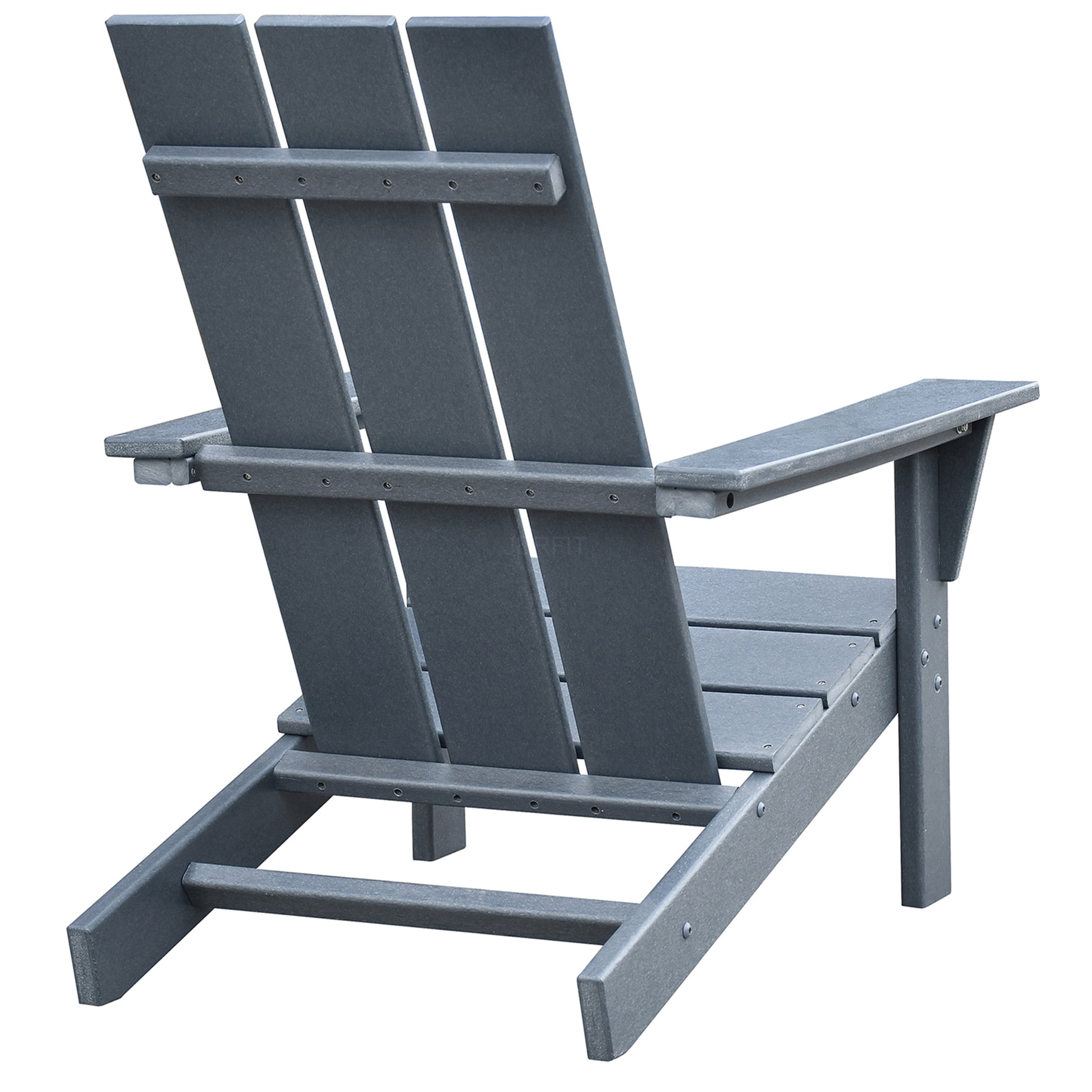 JERFIT HDPE Adirondack Chair, Outdoor Patio Fire Pit Seating, All-Weather Resistant, Ergonomic Design for Deck, Garden, Backyard, Balcony, Dark Grey