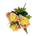 thumbnail image 3 of Mainstays 19 in Artificial Rose Bouquet, Peach, 3 of 5